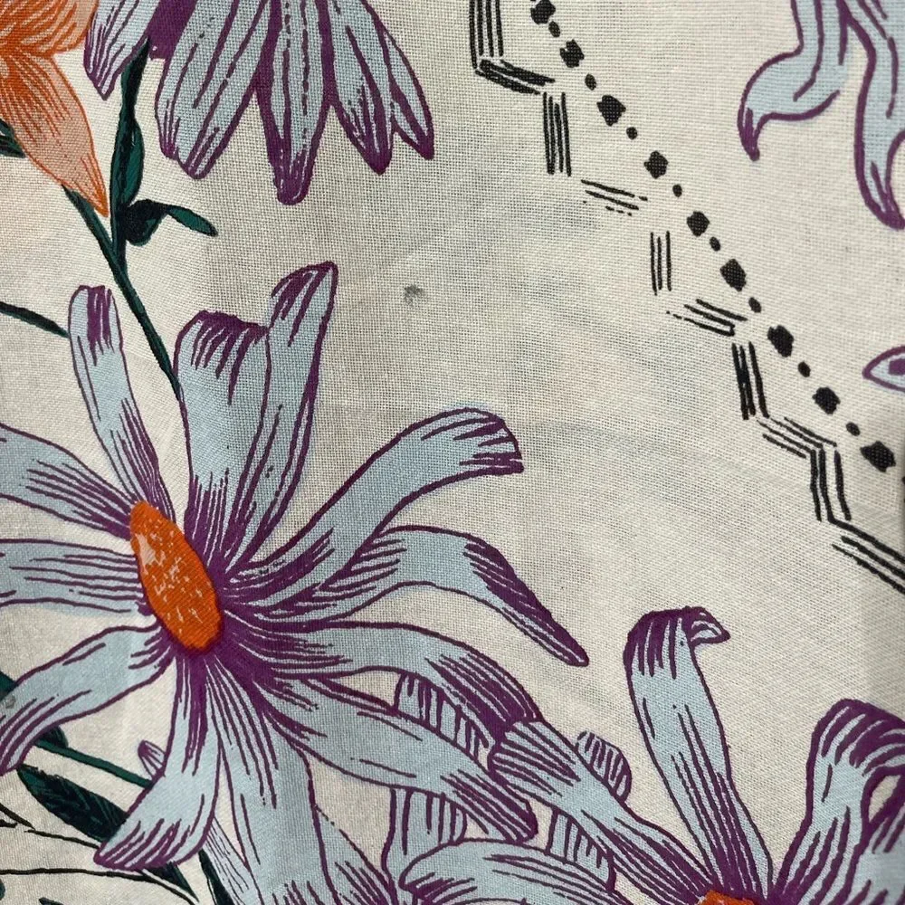 Urban Outfitters Floral Bedding in Orange, Purple, and Green